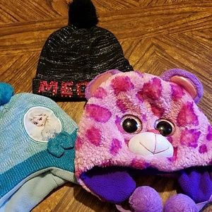 Lot of 3 girls hats